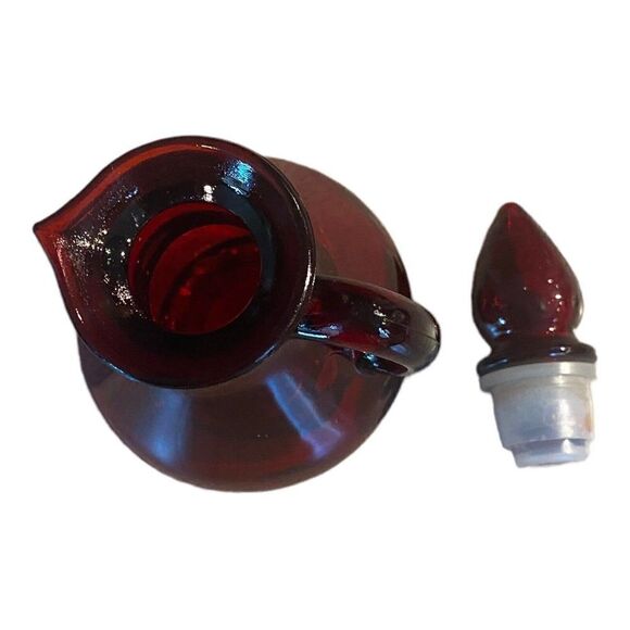 Vintage 1970 Avon Strawberry Bath Foam Red Cruet Bottle- Empty - Picture 5 of 7